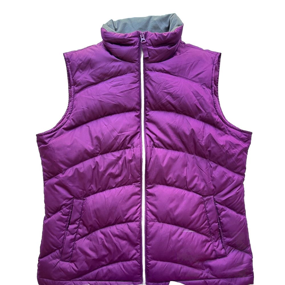 Lands End Women's Medium M 8-10 Winter Down Puffer Vest Fushia Purple